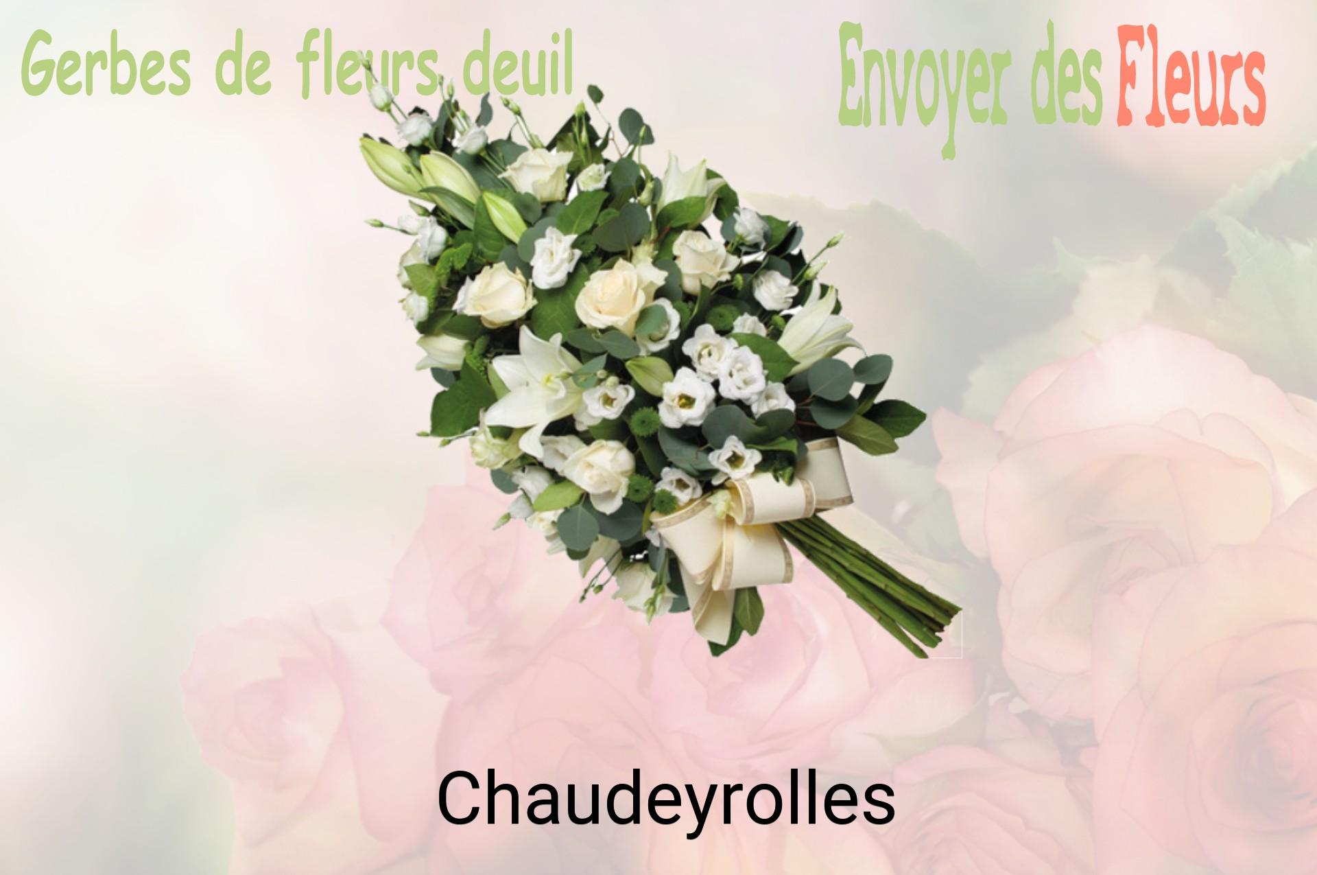 Gerbe de fleurs de deuil livrée à Chaudeyrolles